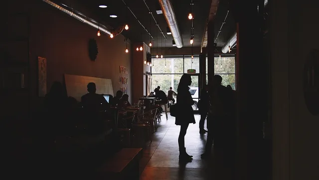 cafe, people, working, tables, chairs, laptops, cafe, cafe, cafe, cafe, cafe, people, people, working, working, working. Which coworking space metrics deserve a monthly look