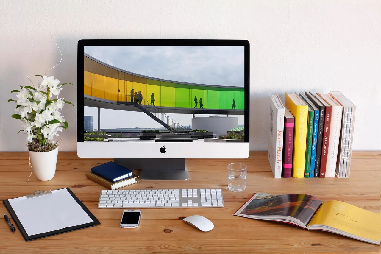 workplace, imac, desktop, creative, screen, computer, apple, design, mouse, keyboard, cordless, table, desk, communication, smartphone, books, catalogs, aros, rainbow tour, imac, desktop, desktop, desktop, desktop, desktop. The marketing plan for a coworking space